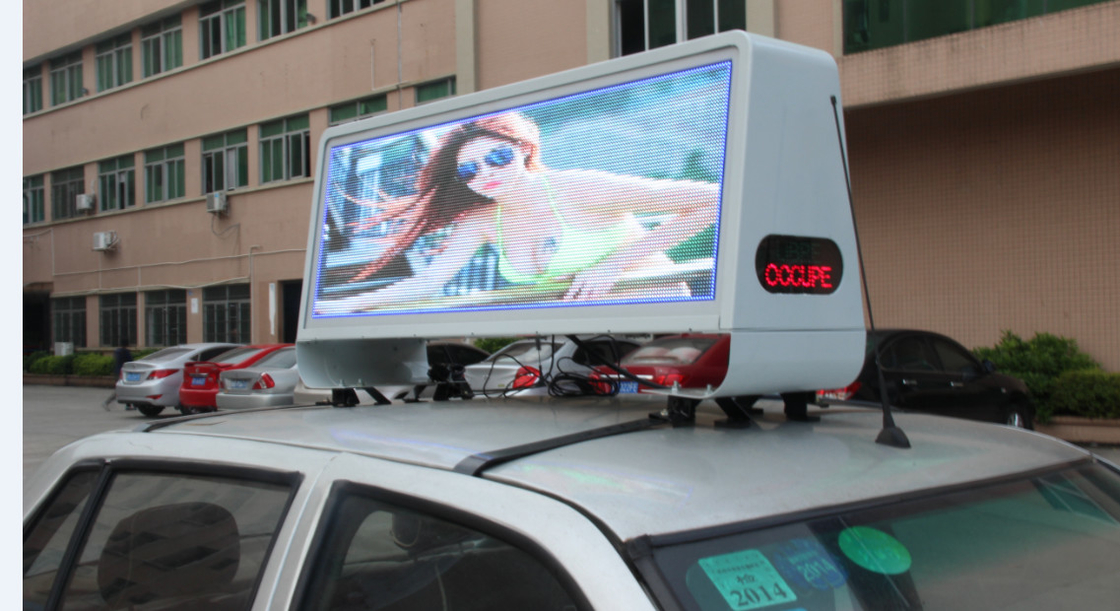 80W P4 SMD1921 Taxi Top LED Screen 5000nit 1000x360mm